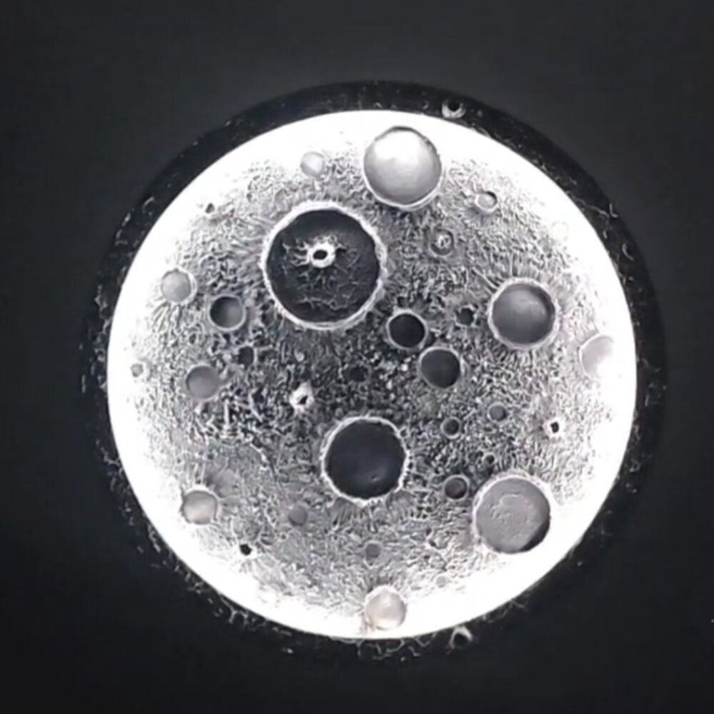 The Moon Tableau With Texture And LED - Picture 3 of 3